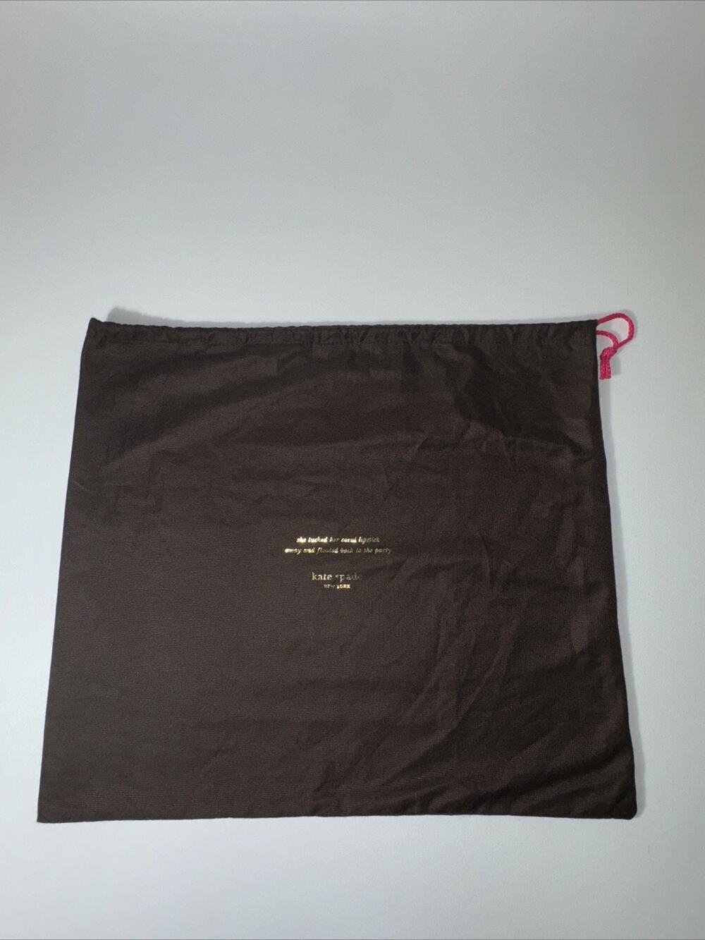 Kate Spade New York Large Brown Handbag Purse Dust Cover Storage Bag 19 x 17